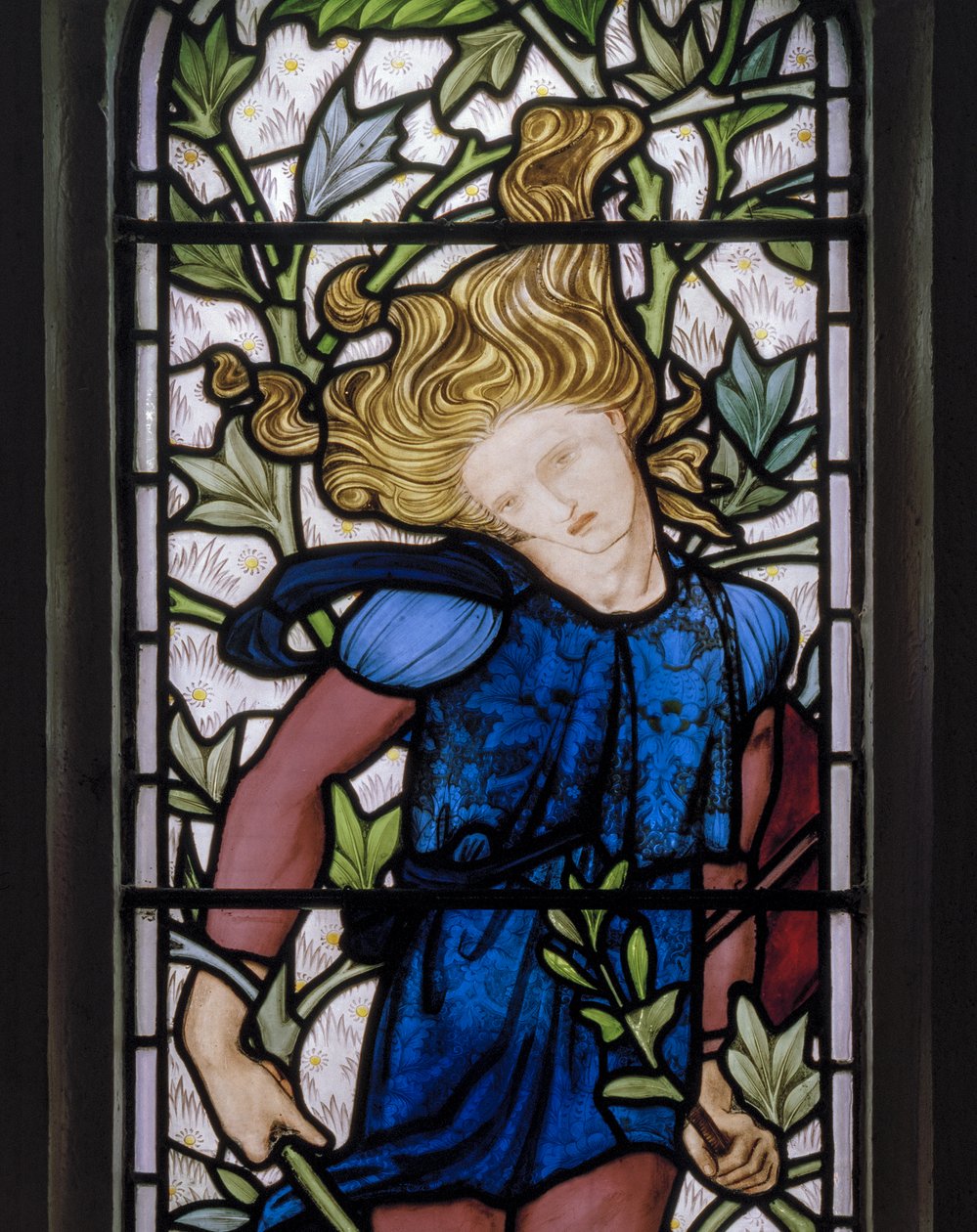 Knotty Ash, St John The Evangelist, Morris Marshall & Faulkner & Co, Edward Burne-Jones, Absalom detalj, 1872 av Edward Burne Jones