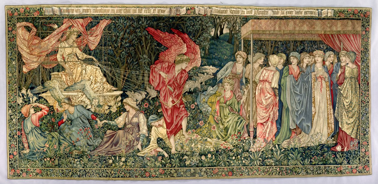 Passing of Venus, designet i 1901 og vevd i 1926 (ull-, silke- og linteppe) av Edward Burne Jones
