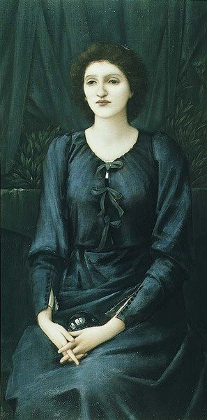 Portrett av baronesse Madeleine Desandes av Edward Coley Burne Jones