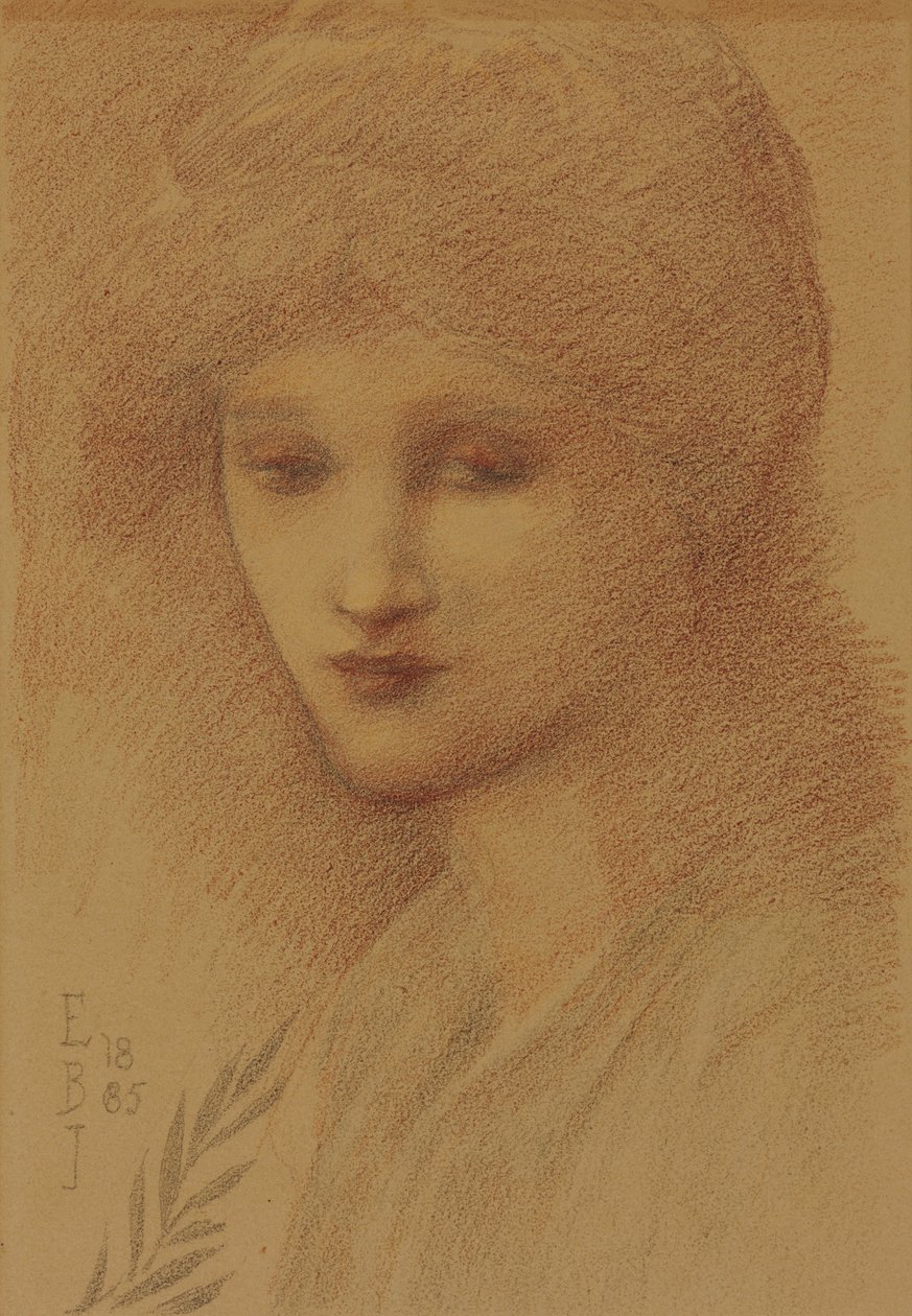Portrett av Laura Lyttelton, ny leietaker, med øynene hennes, 1885 av Edward Burne Jones