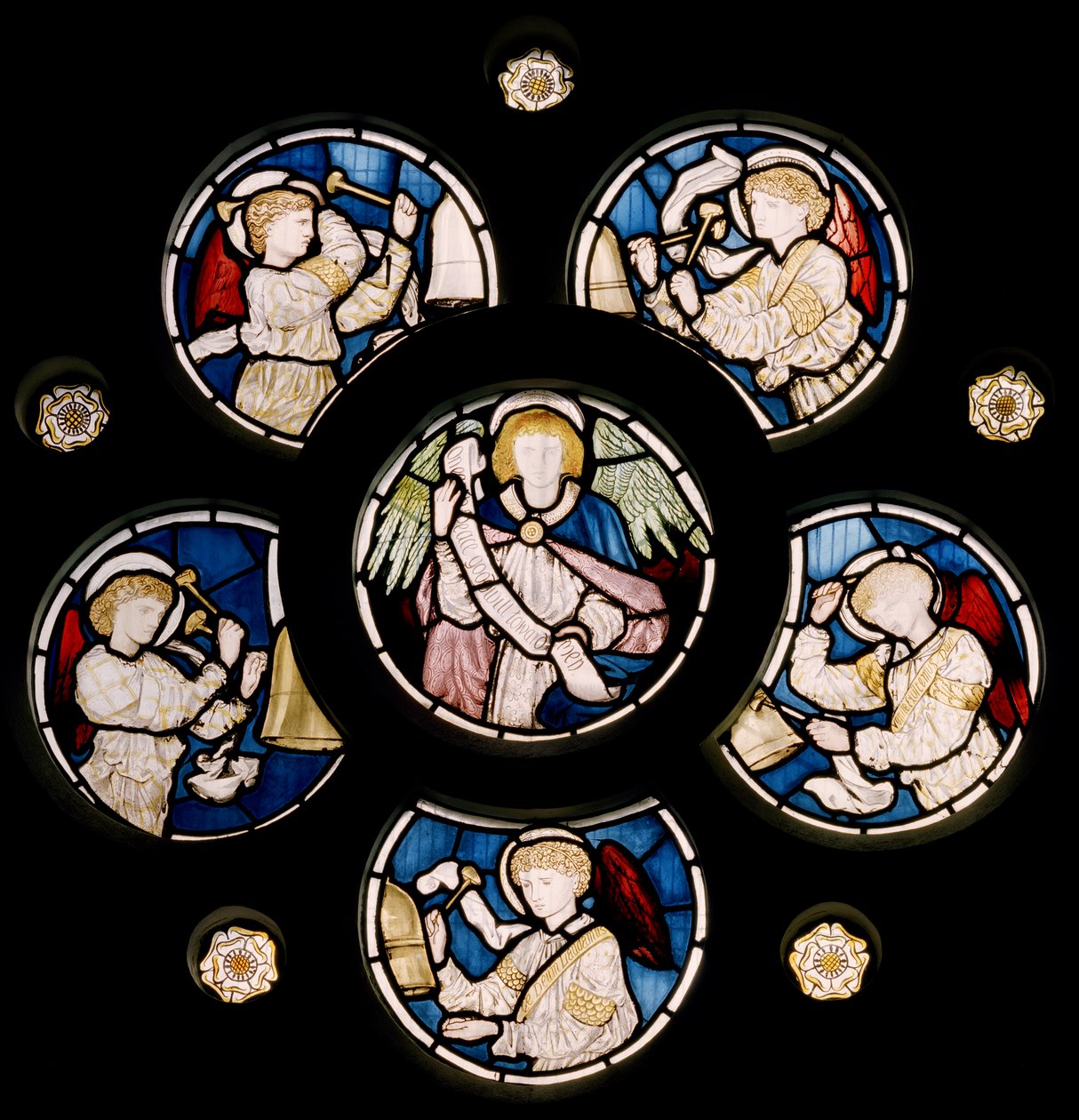 Rose Window, 1866 (farget glass) av Edward Burne Jones