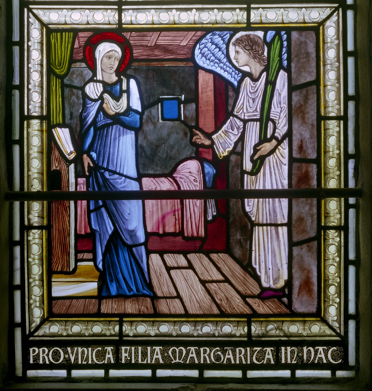 Rottingdean, St Margaret, Morris & Co., Edward Burne-Jones, The Annunciation av Edward Coley Burne Jones