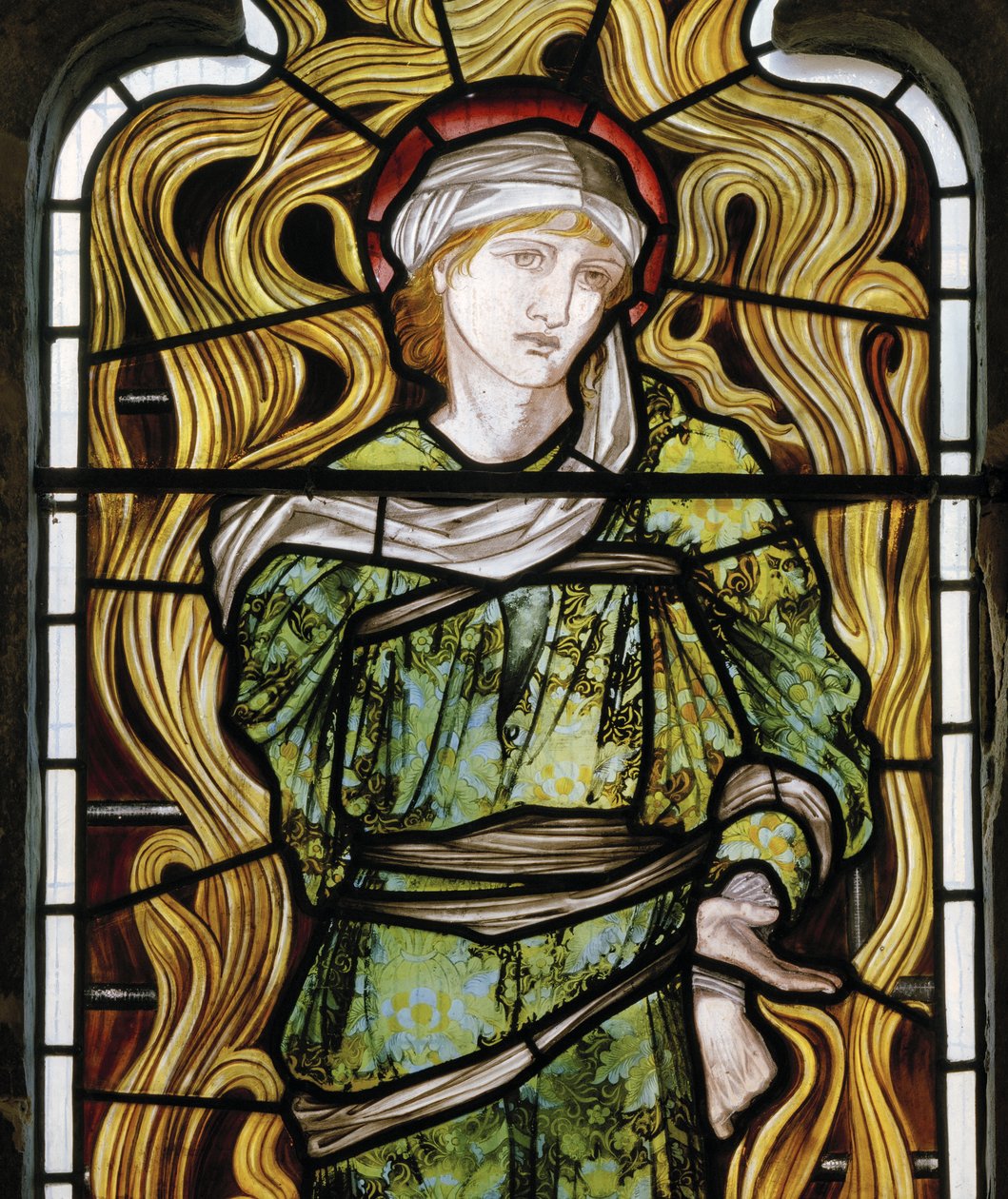 Shadrach, The Fiery Furnace, West Window, 1870 (farget glass) av Edward Burne Jones