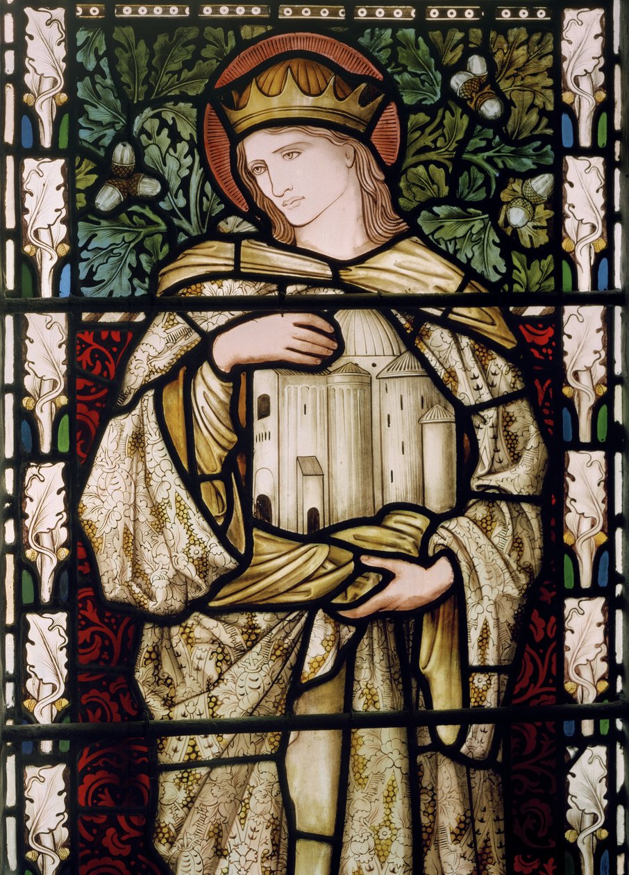 Salomo og tempelet, 1876 (farget glass) av Edward Burne Jones