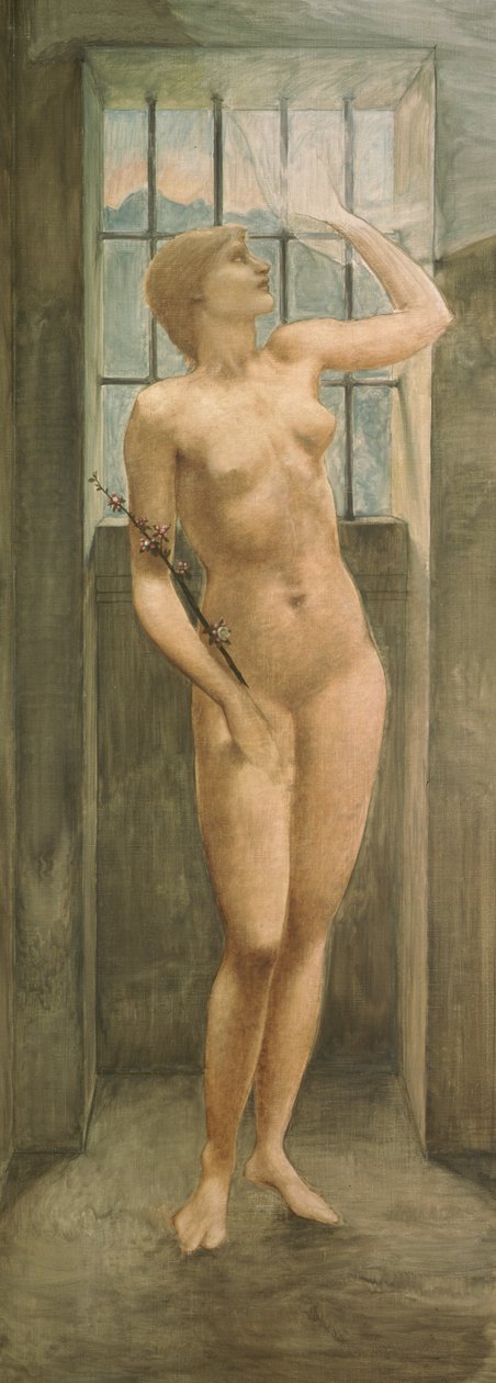 Spes, Håp i fengsel, ca. 1874 av Edward Burne Jones