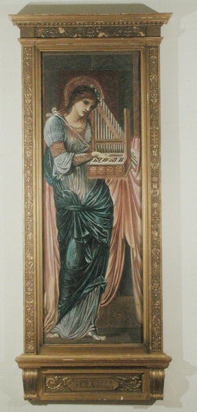 St Cecilia (tempera på panel) (se også 196891) av Edward Burne Jones