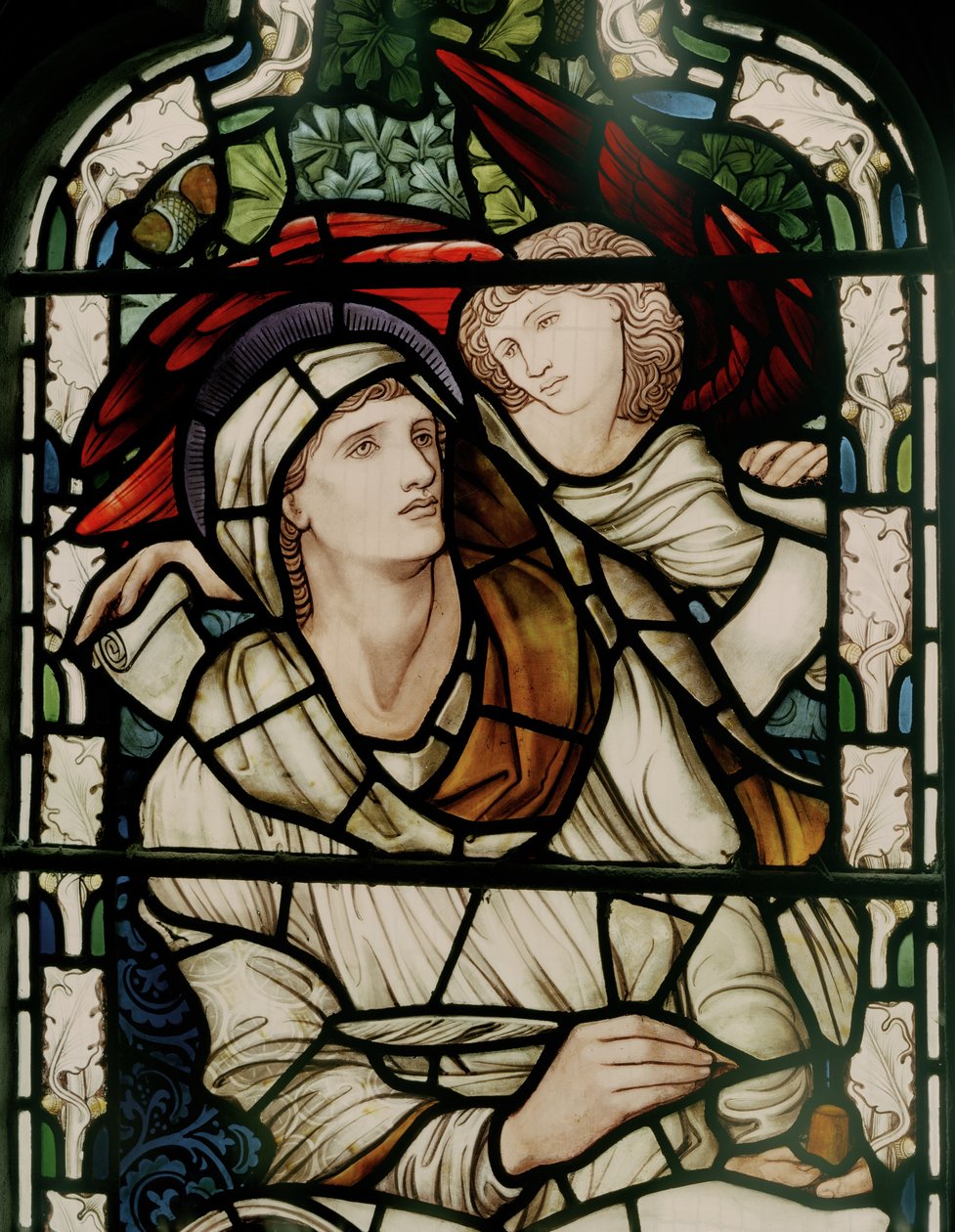 St Matthew, 1876 (farget glass) av Edward Burne Jones