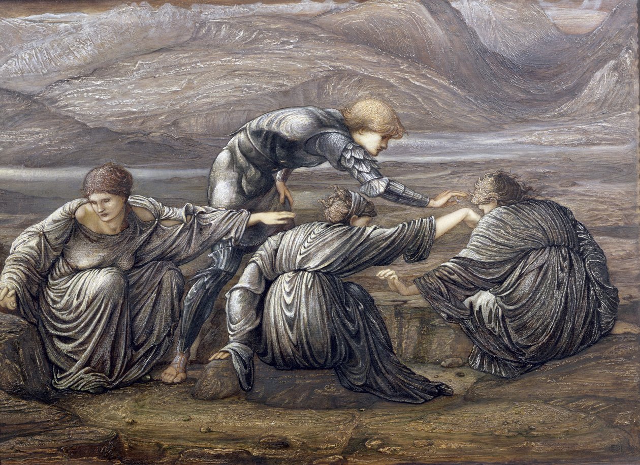 Studie for Perseus and the Graiae, 1880 (se også 80764) av Edward Burne Jones