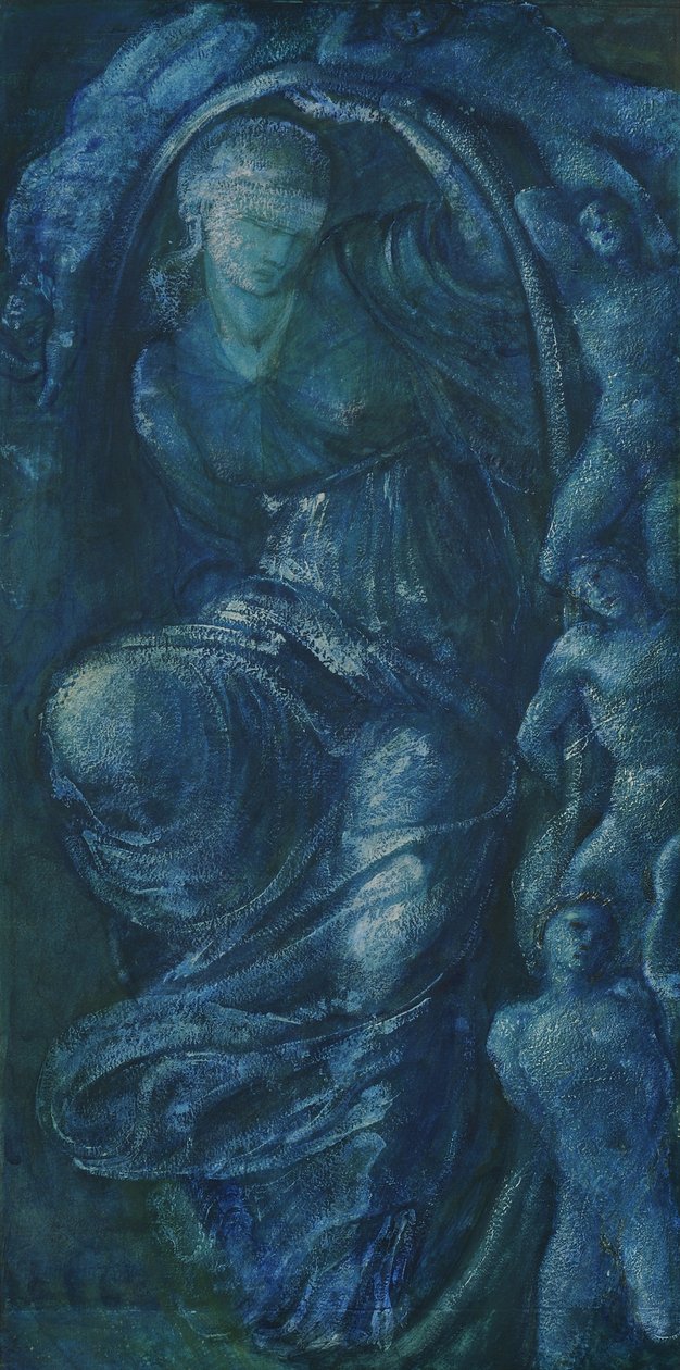 Study for the Wheel of Fortune, 1870 (wc på papir) av Edward Burne Jones