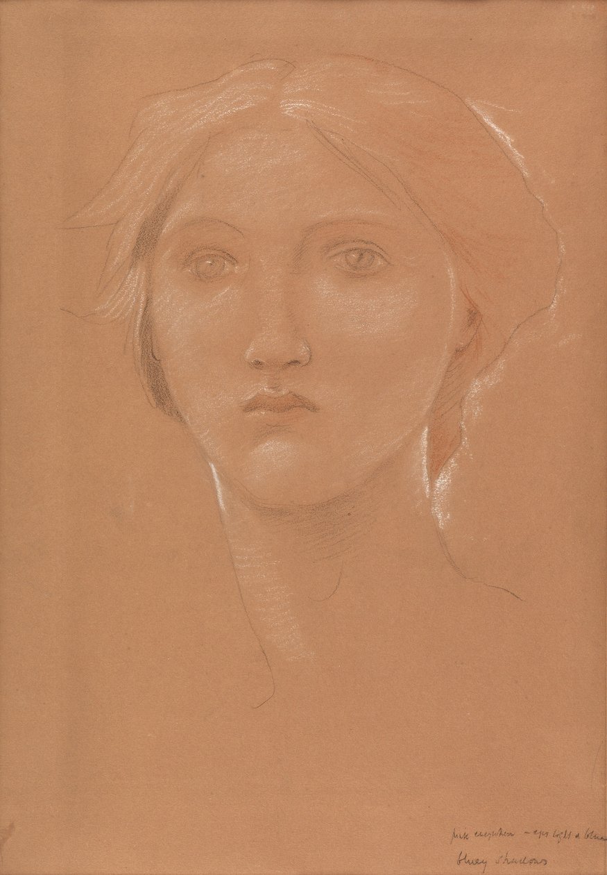 Studie av lederen til Margaret Burne-Jones for 