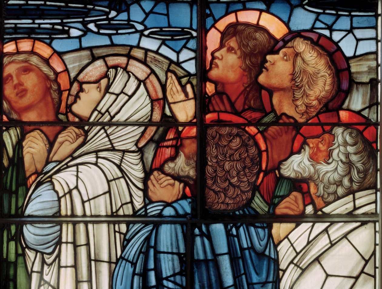 Ascension Window, detalj, 1885 (farget glass) av Edward Burne Jones
