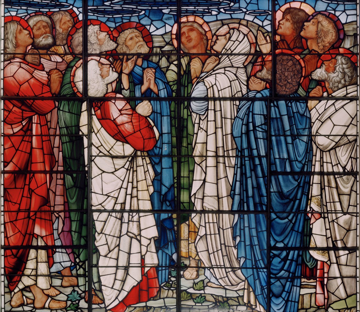Ascension Window, detalj, 1885 (farget glass) av Edward Burne Jones