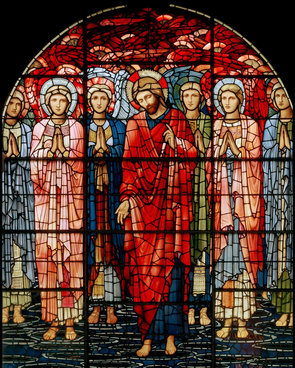 Ascension Window, detalj, 1885 (farget glass) av Edward Burne Jones