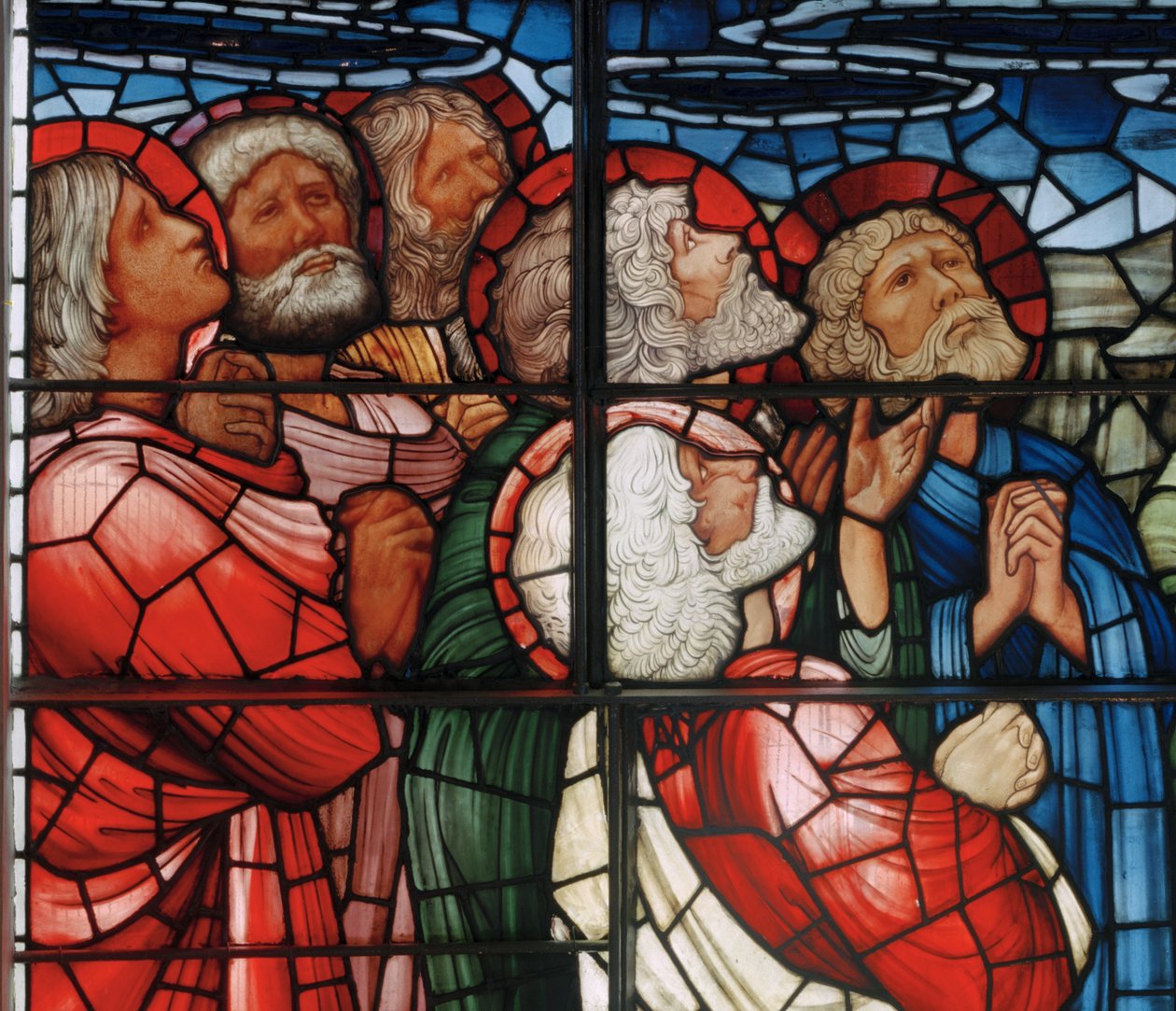 Ascension Window, detalj, 1885 (farget glass) av Edward Burne Jones