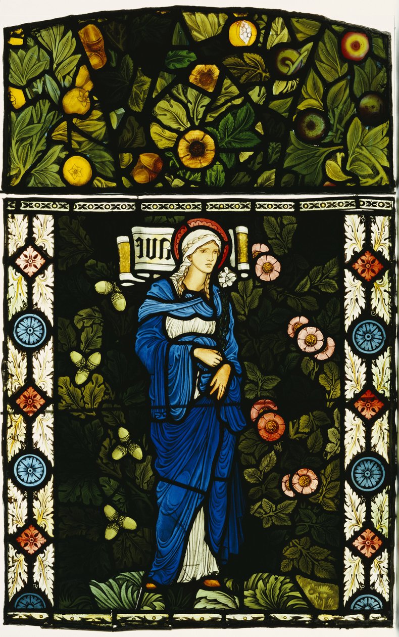 Den hellige jomfru Maria, Morris & Co. av Edward Burne Jones