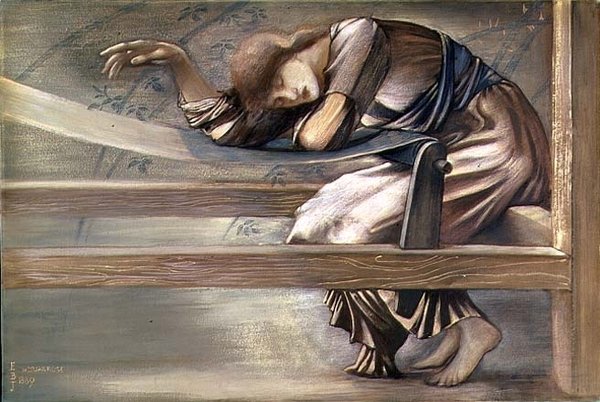 The Briar Rose Series - Studie for "The Garden Court" av Edward Burne Jones