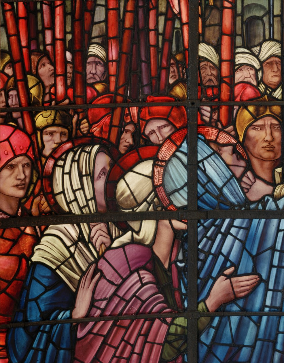 The Crucifixion Window, detalj, 1888 (farget glass) av Edward Burne Jones