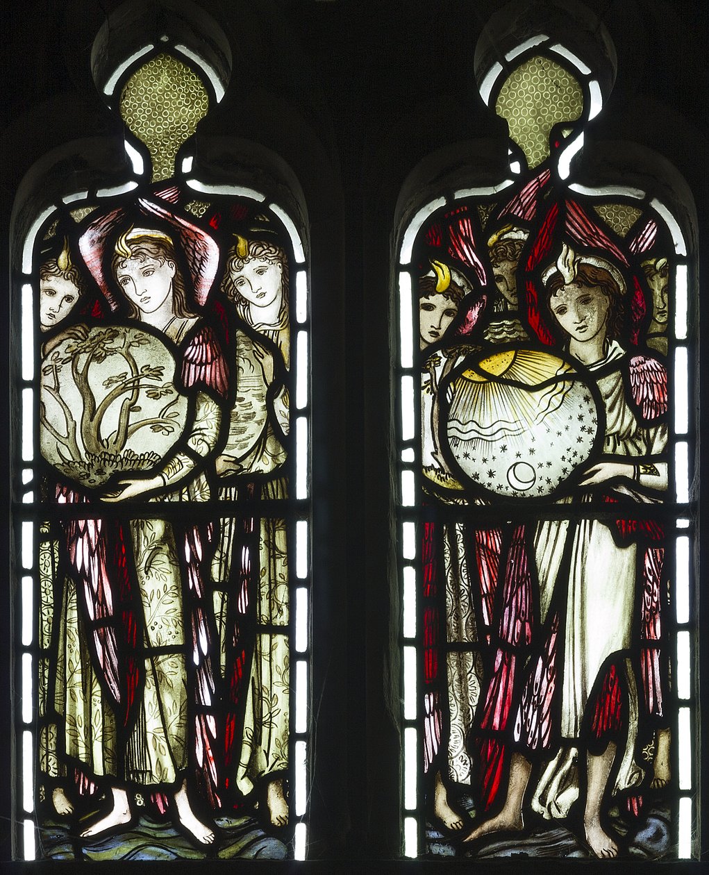 The Days of Creation, 1874 (farget glass) av Edward Burne Jones