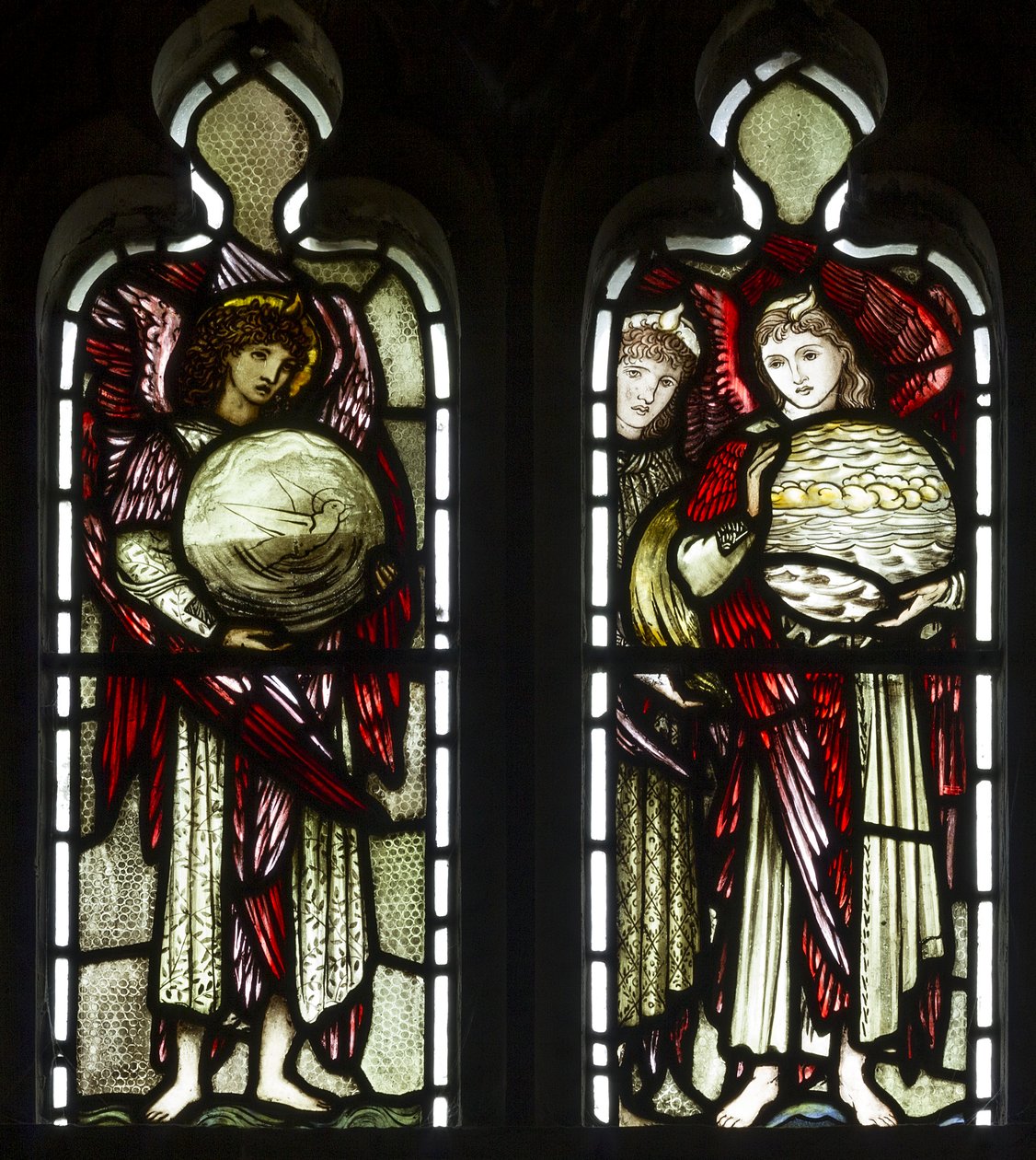 The Days of Creation, 1874 (farget glass) av Edward Burne Jones