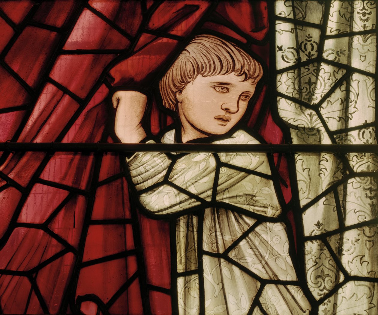 The Last Judgment Window, detalj, 1897 (farget glass) av Edward Burne Jones