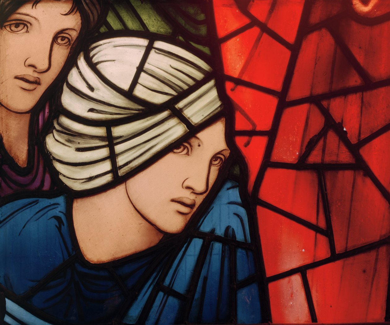 The Last Judgment Window, detalj, 1897 (farget glass) av Edward Burne Jones