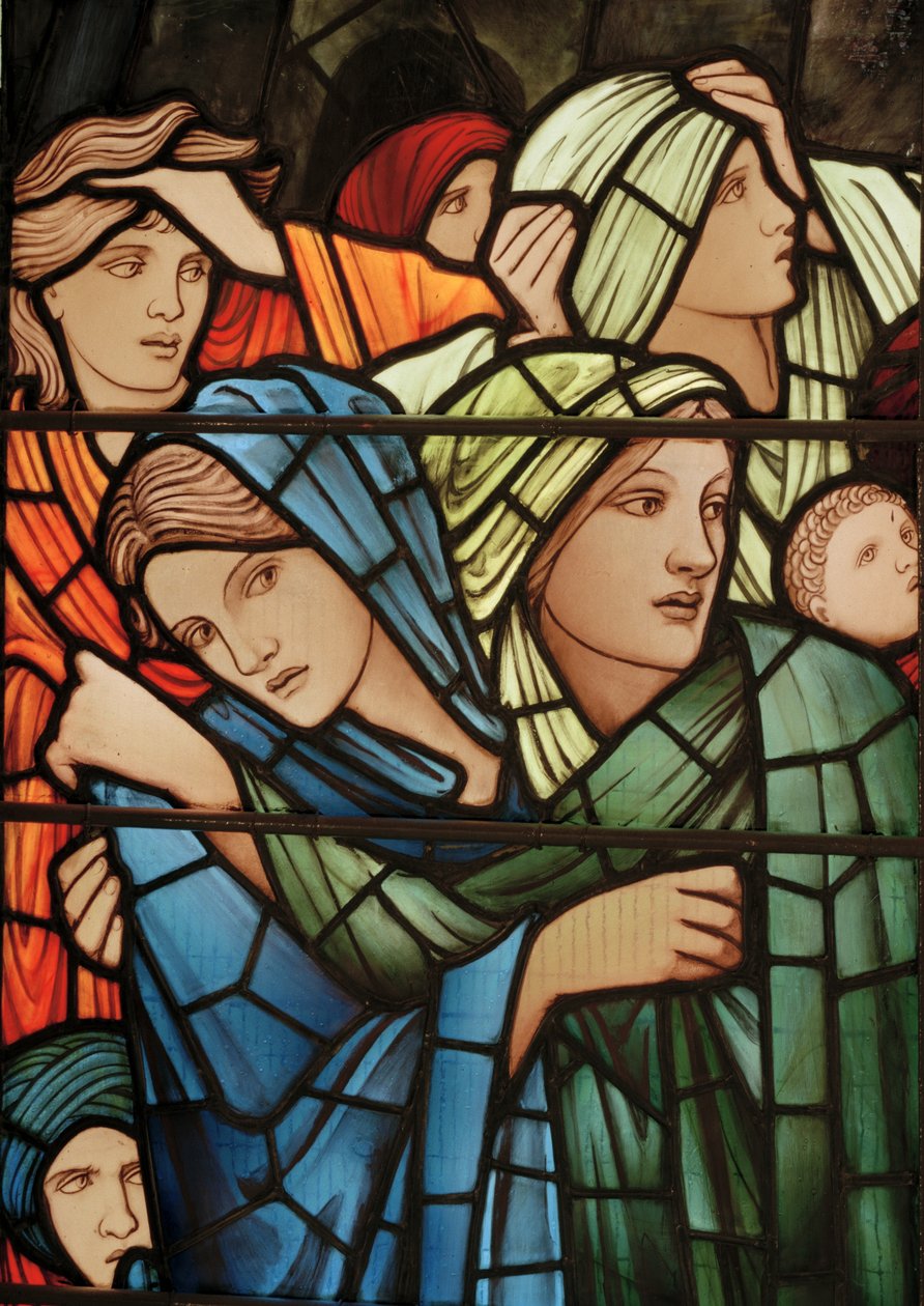 The Last Judgment Window, detalj, 1897 (farget glass) av Edward Burne Jones