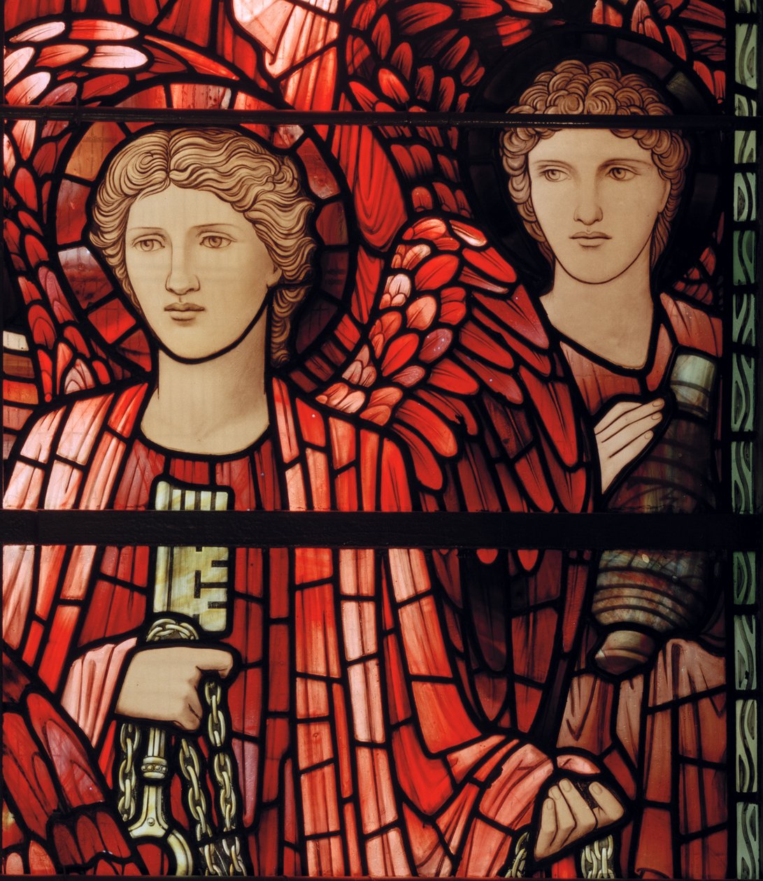 The Last Judgment Window, detalj, 1897 (farget glass) av Edward Burne Jones