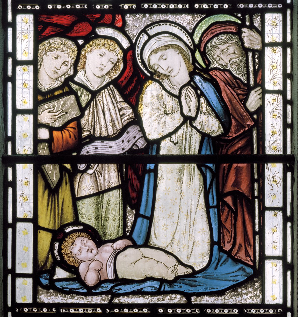 The Nativity, 1877 (farget glass) av Edward Burne Jones