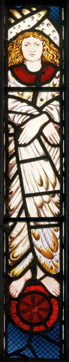 Det nye Jerusalem, engel, detalj, 1862-3 (farget glass) av Edward Burne Jones