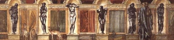 Pilegrimen ved lediggangens hage, av Edward Burne Jones