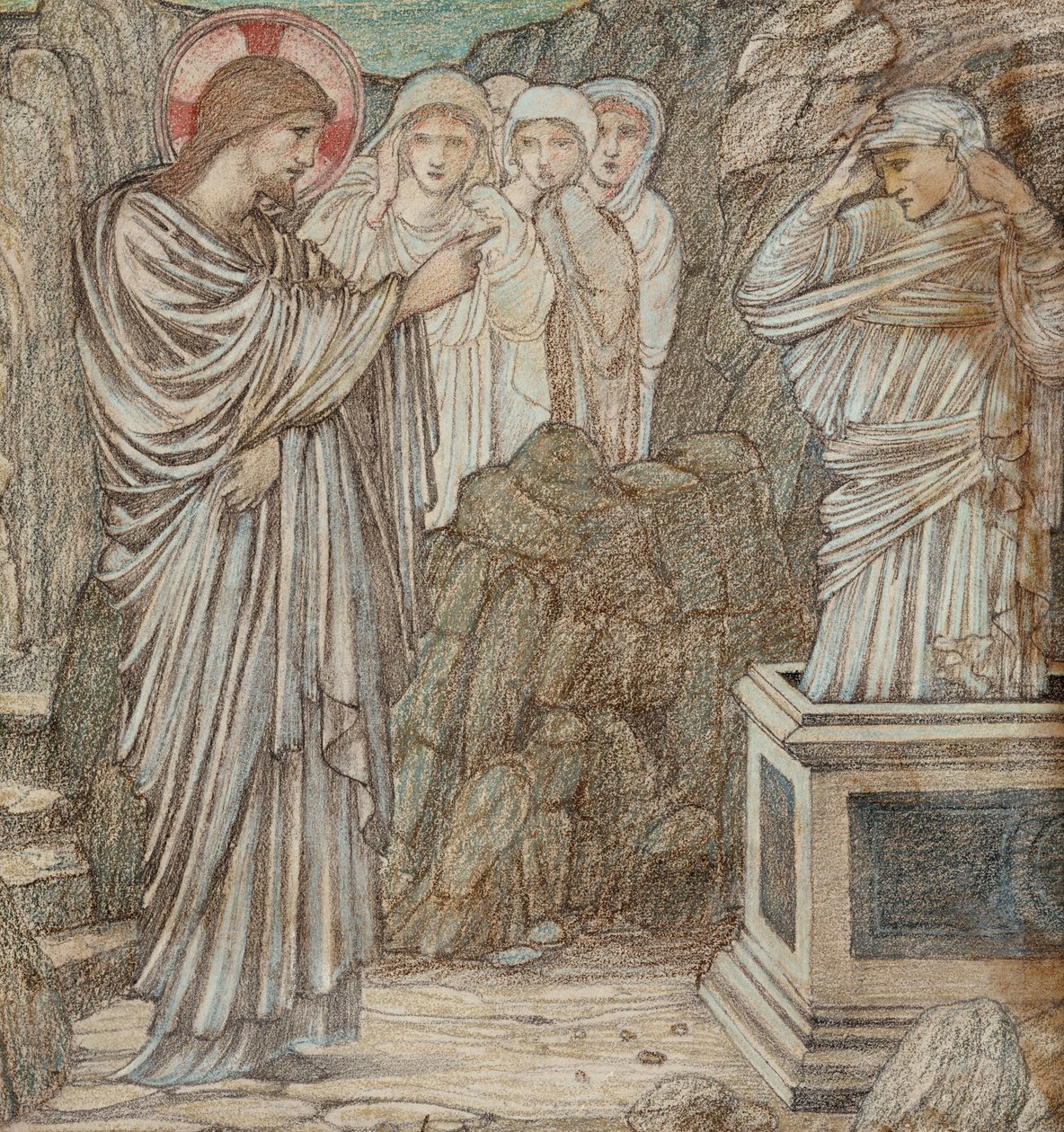 Oppreisningen av Lasarus av Edward Burne Jones