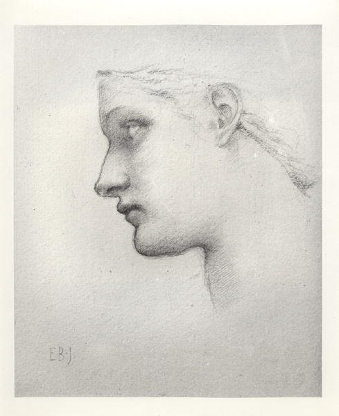 Variantstudie for dronningens leder i Laus Veneris av Edward Burne Jones