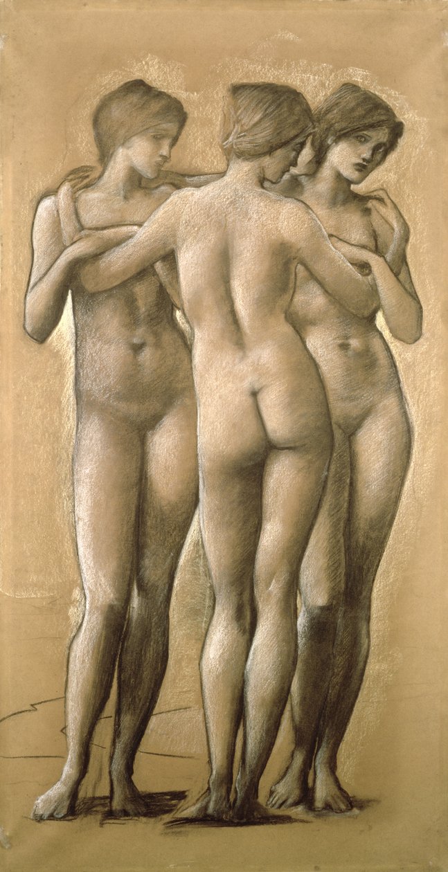 Venus Concordia - Study of the Three Graces, 1895 av Edward Burne Jones