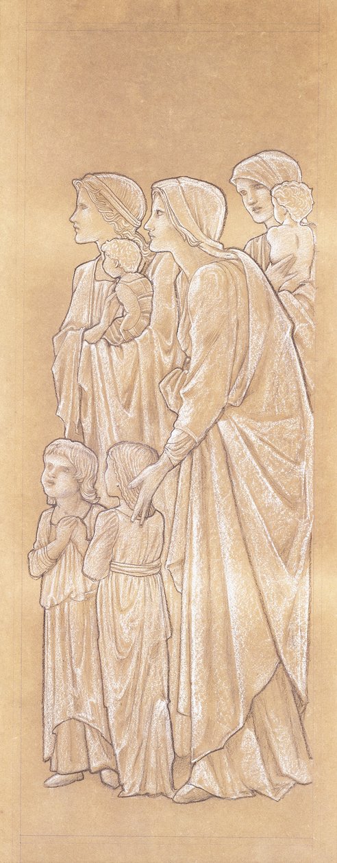 Kvinner som bringer barn til Kristus, av Edward Burne Jones
