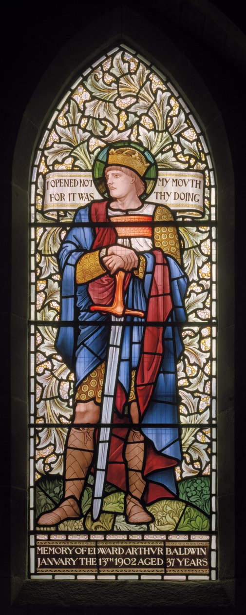 Wilden, All Saints, Morris & Co., Edward Burne-Jones, John Henry Dearle (1859-1932), kong Ethelbert, 1902-1914, Louisa, Alfred, The Baldwins, statsminister, metodist, Worcestershire, kunst og håndverk, av Edward Coley and Dearle Burne-Jones