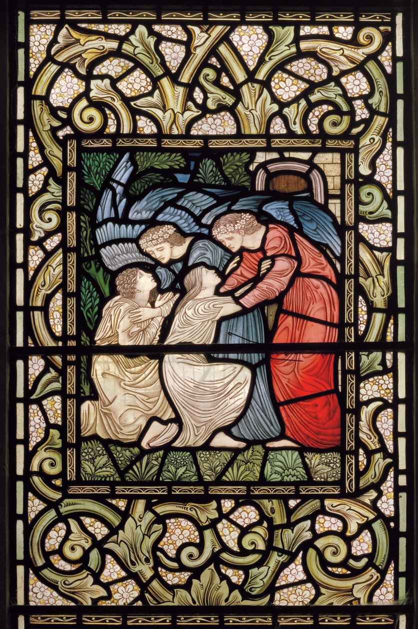 Wilden, All Saints, Morris & Co., Edward Burne-Jones, John Henry Dearle (1859-1932), Reception into Paradise, 1902-1914, Louisa, Alfred, The Baldwins, statsminister, metodist, Worcestershire, Arts & av Edward Coley and Dearle Burne-Jones