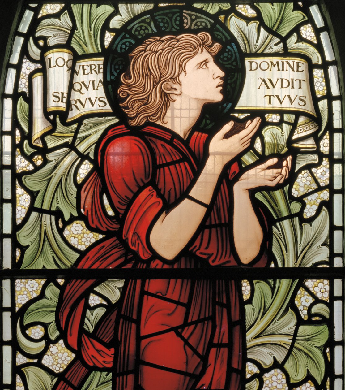 Wilden, All Saints, Morris & Co., Edward Burne-Jones, John Henry Dearle (1859-1932), Samuel, detalj, 1902-1914, Louisa, Alfred, The Baldwins, statsminister, metodist, Worcestershire, Arts & Crafts, av Edward Coley and Dearle Burne-Jones