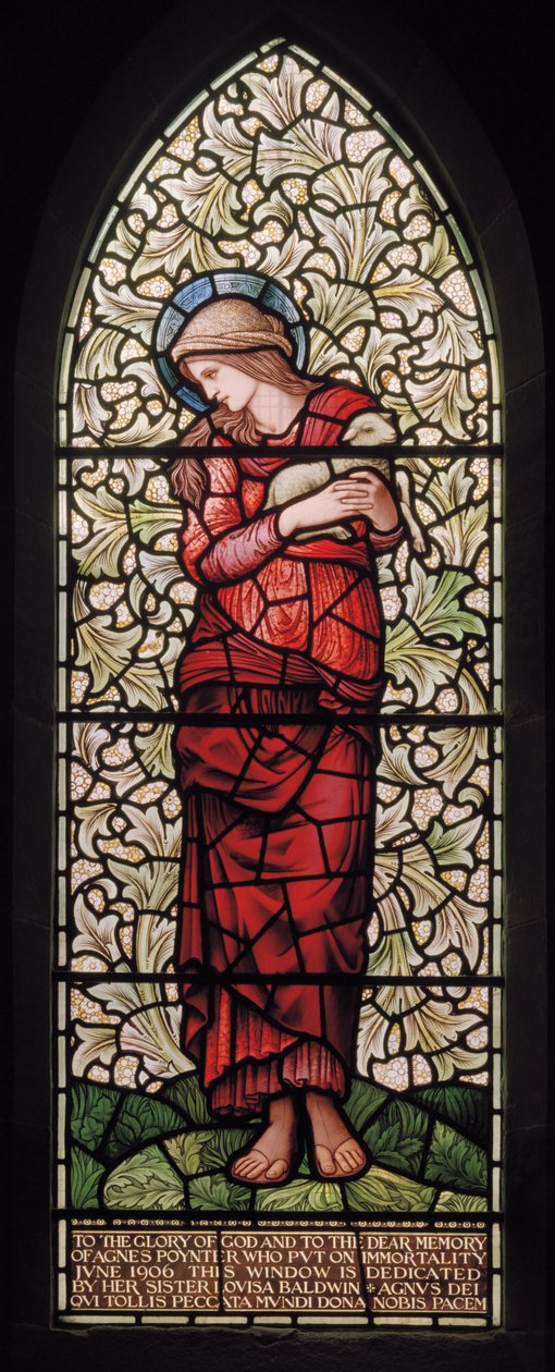 Wilden, All Saints, Morris & Co., Edward Burne-Jones, John Henry Dearle (1859-1932), St Agnes, 1902-1914, Louisa, Alfred, The Baldwins, statsminister, metodist, Worcestershire, Arts & Crafts, Rudyar av Edward Coley and Dearle Burne-Jones