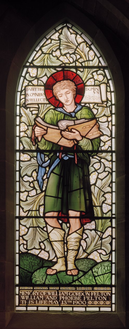 Wilden, All Saints, Morris & Co., Edward Burne-Jones, John Henry Dearle (1859-1932), Timothy, 1902-1914, Louisa, Alfred, The Baldwins, statsminister, metodist, Worcestershire, Arts & Crafts, Rudyard av Edward Coley and Dearle Burne-Jones