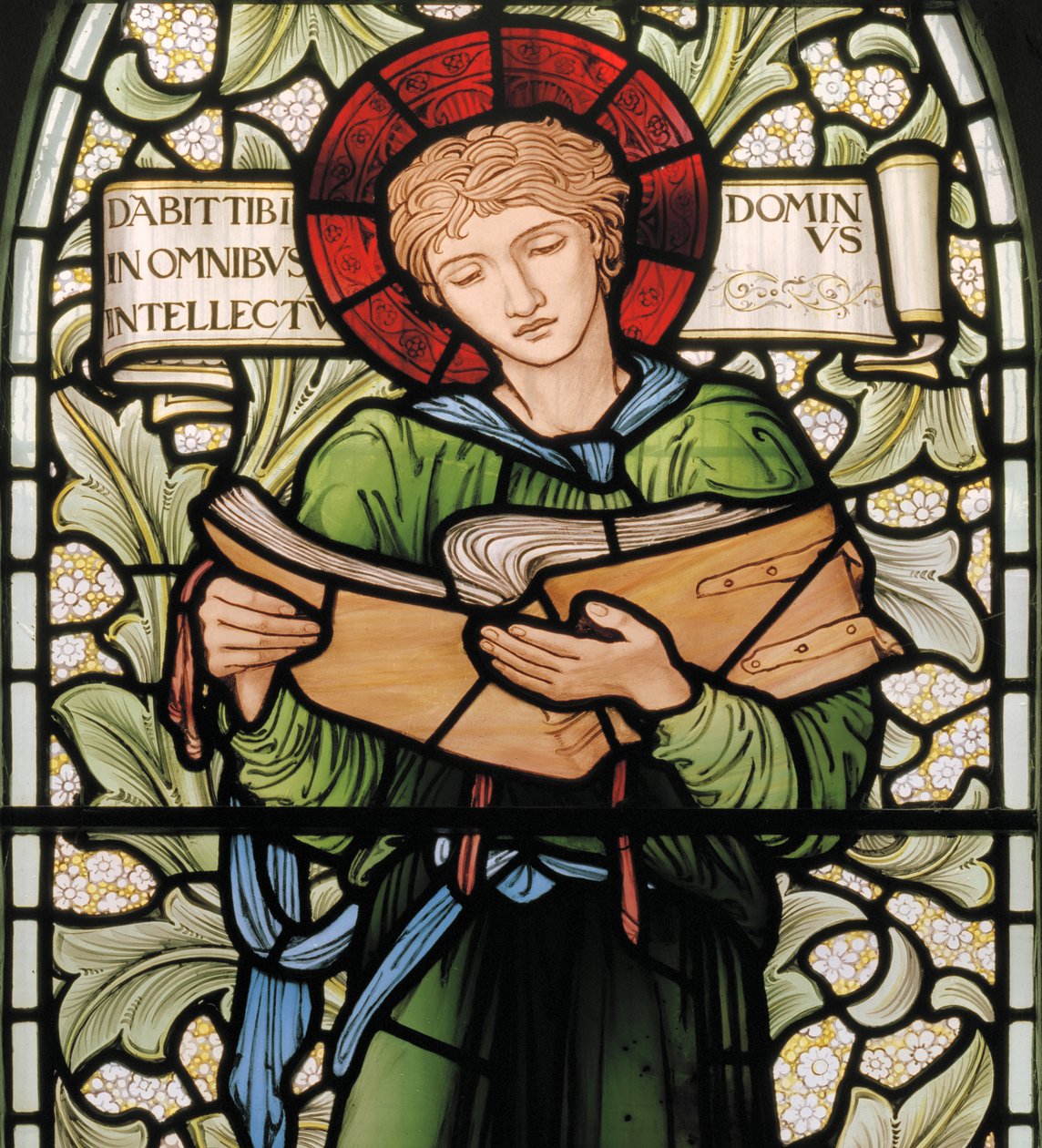 Wilden, All Saints, Morris & Co., Edward Burne-Jones, John Henry Dearle (1859-1932), Timothy, detalj, 1902-1914, Louisa, Alfred, The Baldwins, statsminister, metodist, Worcestershire, kunst og håndverk, av Edward Coley and Dearle Burne-Jones