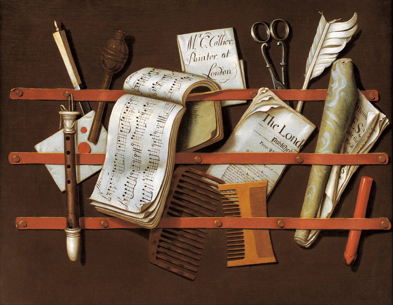 Brevstativ, ca 1698 av Edward Collier