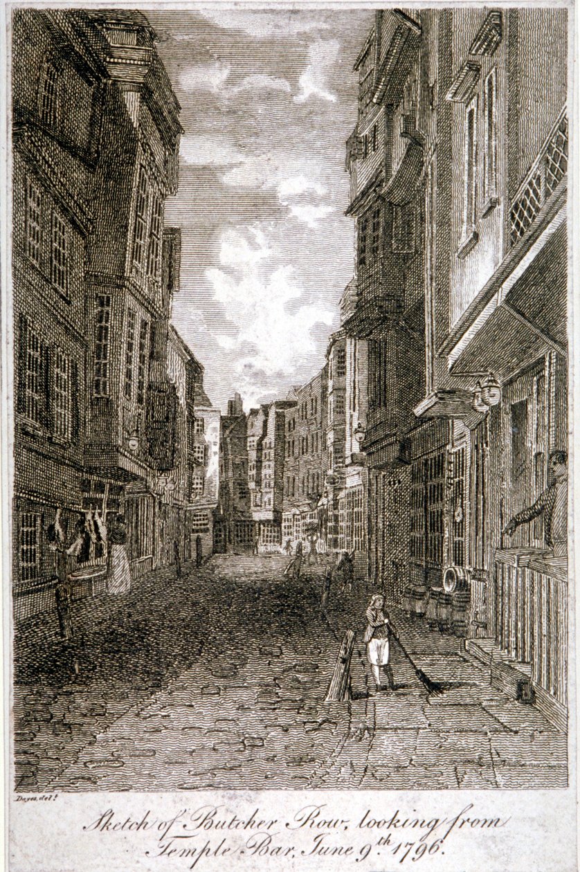Butcher Row, Westminster, London, 1796. av Edward Dayes