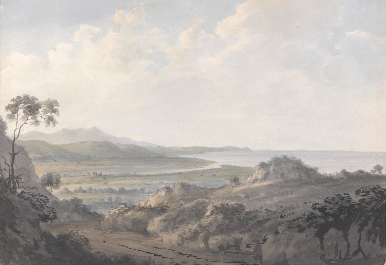 Kystscene med munning av en elv av Edward Dayes