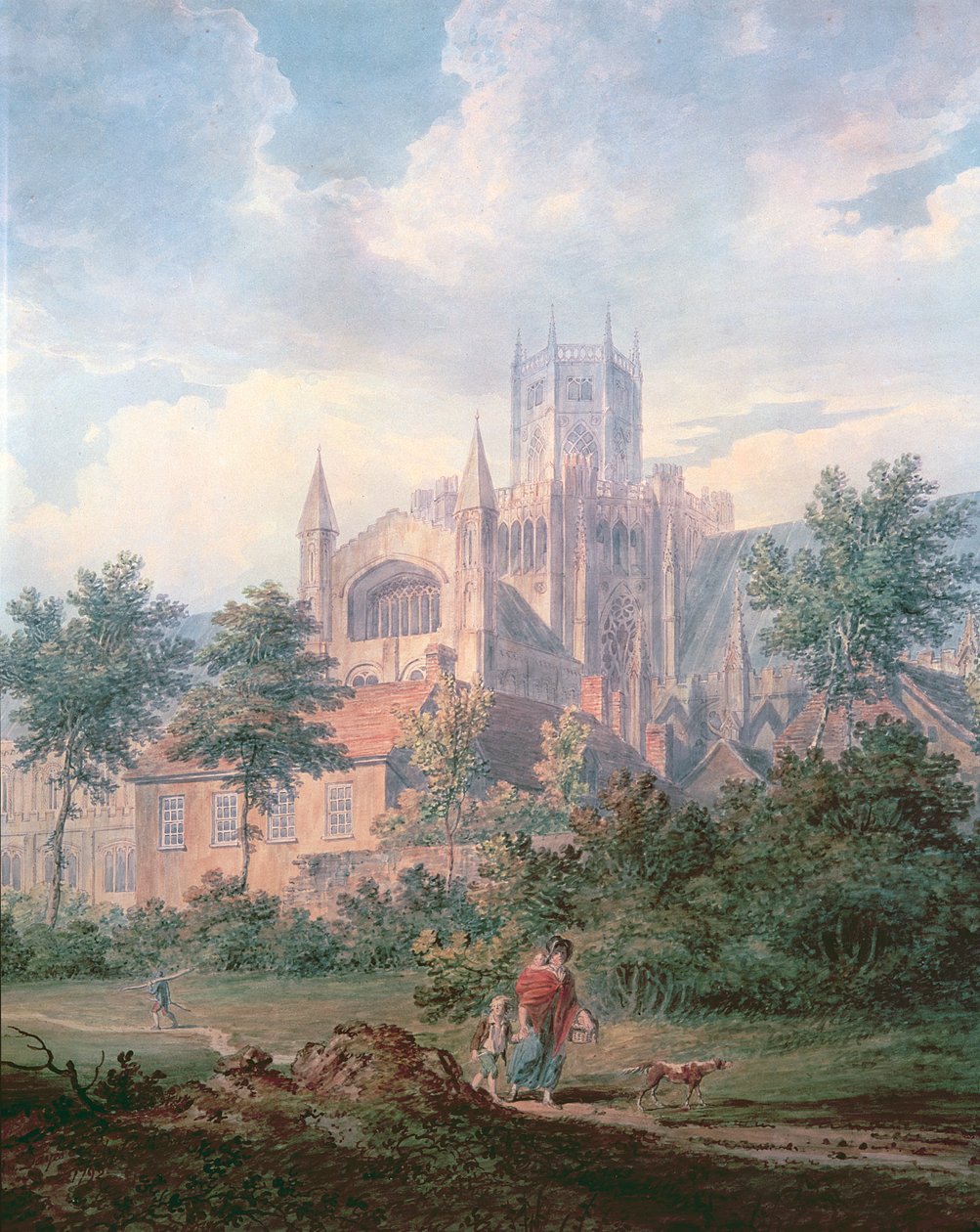 Ely-katedralen fra sørøst (detalj) av Edward Dayes