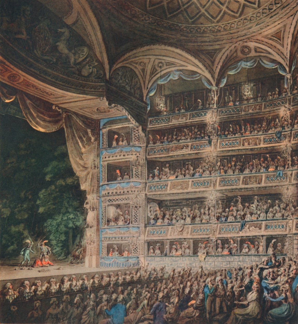 Interiør av Drury Lane Theatre, 1795, 1948. av Edward Dayes