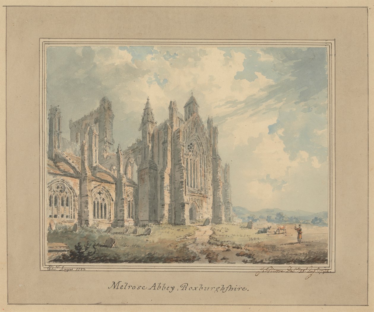 Melrose Abbey, Roxburghshire av Edward Dayes