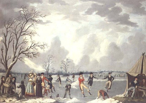 Skøytescene av Edward Dayes