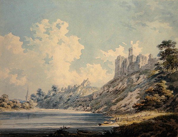 Warkworth Castle (akvarell på papir) av Edward Dayes