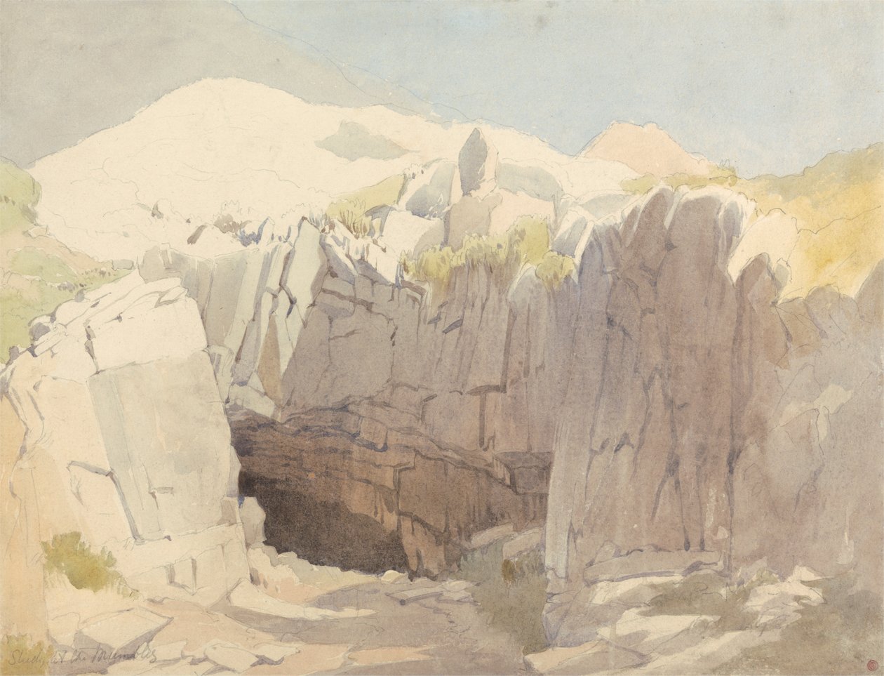 Studie av bergarter ved Mumbles av Edward Duncan