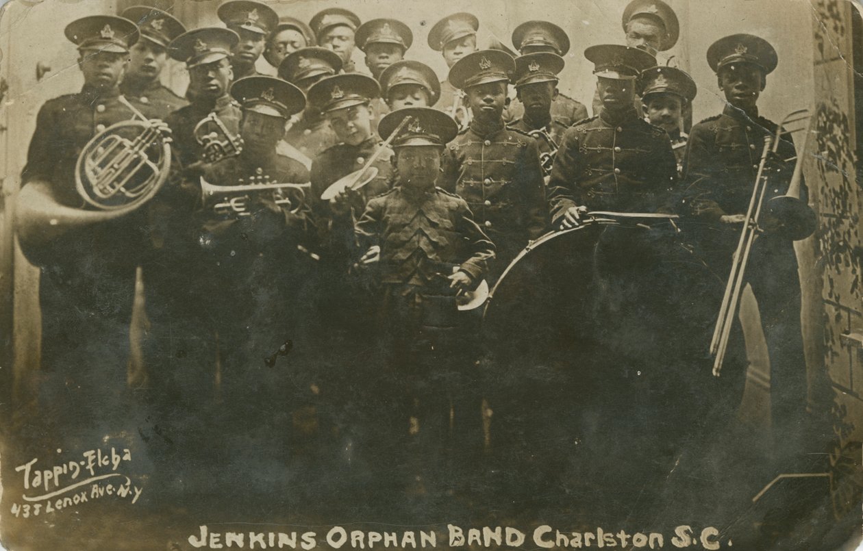 Fotopostkort av Jenkins Orphanage Band, Charleston, South Carolina, 1914. av Edward Elcha